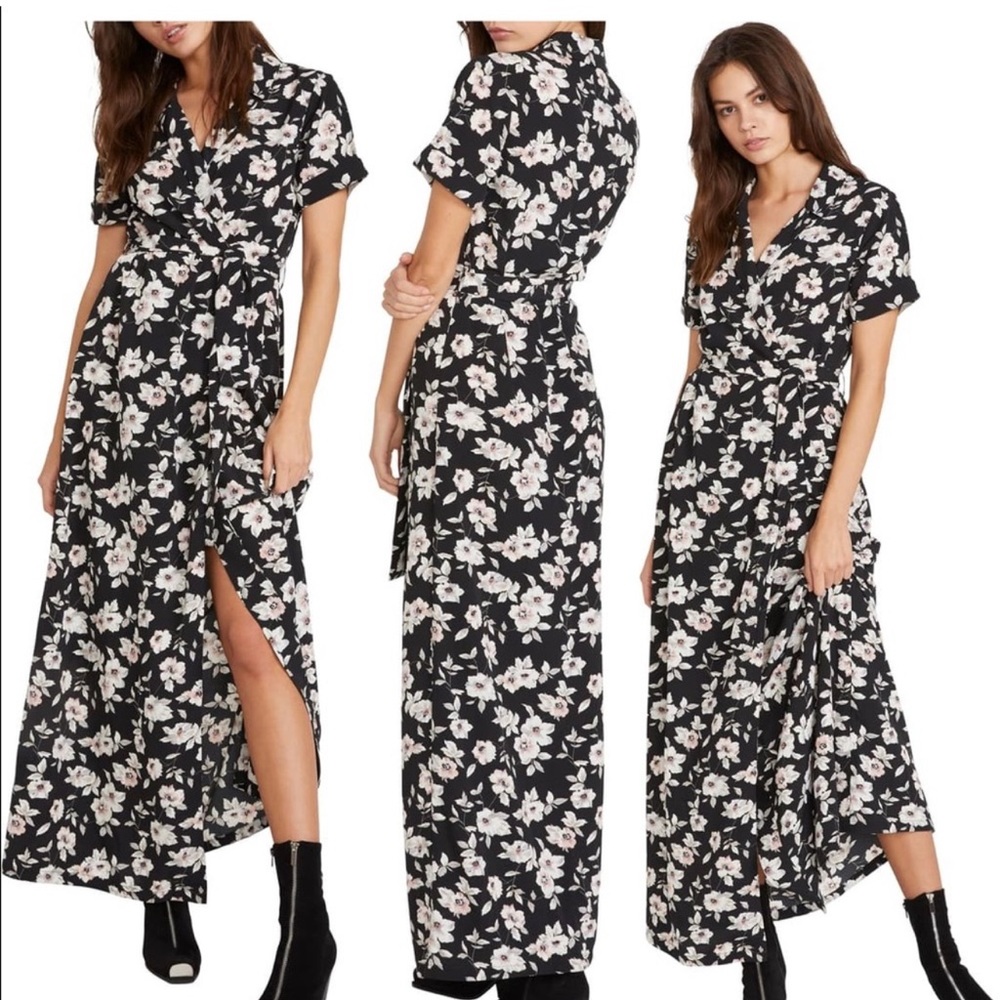 Volcom floral wrap maxi dress